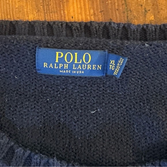 Polo by Ralph Lauren Flag Sweater Mens XL Cotton Knit American USA Patriotic RL - Picture 4 of 8